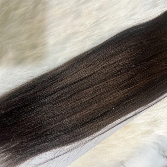 Ultra Silky 100% Human hair in Dark Brown #2 Straight Hair Extensions - Weft - Picture 2 of 5